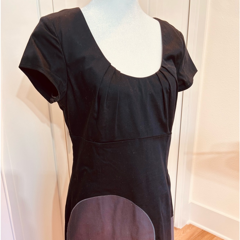 Boden Black Cocktail Dress with appliqué circles size 8R